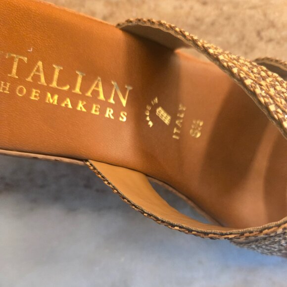 NEW Wedge sandals with Lurex - Picture 3 of 4